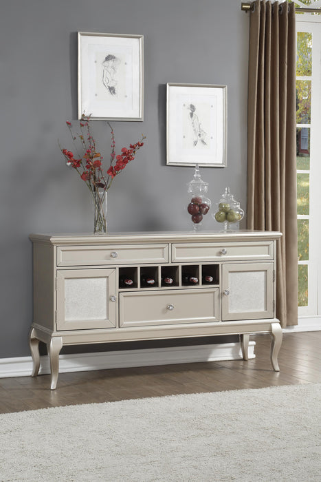 Crawford Buffet/Server in Transparent/Gold/Silver/Champagne - 5546-55 - FAMSA Furniture (TX)