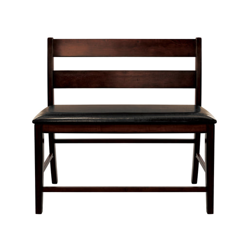 Mantello Counter Height Bench with Back in Brown/Cherry - 5547-24BH - FAMSA Furniture (TX)