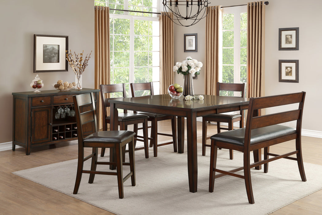 Mantello Counter Height Chair in Brown/Cherry - 5547-24 - FAMSA Furniture (TX)