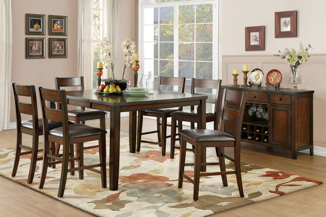 Mantello Counter Height Chair in Brown/Cherry - 5547-24 - FAMSA Furniture (TX)