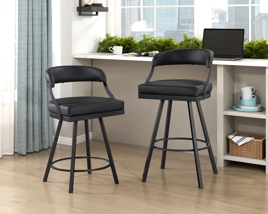 Crowley Swivel Pub Height Chair in Black - 5565-29BK - FAMSA Furniture (TX)