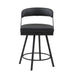 Crowley Swivel Counter Height Chair in Black - 5565-24BK - FAMSA Furniture (TX)