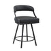Crowley Swivel Counter Height Chair in Black - 5565-24BK - FAMSA Furniture (TX)