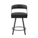 Crowley Swivel Counter Height Chair in Black - 5565-24BK - FAMSA Furniture (TX)