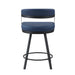 Crowley Swivel Counter Height Chair in Black/Blue - 5565-24BU - FAMSA Furniture (TX)