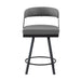Crowley Swivel Counter Height Chair in Black/Gray - 5565-24GY - FAMSA Furniture (TX)