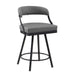 Crowley Swivel Counter Height Chair in Black/Gray - 5565-24GY - FAMSA Furniture (TX)