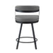 Crowley Swivel Counter Height Chair in Black/Gray - 5565-24GY - FAMSA Furniture (TX)