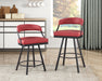 Crowley Swivel Pub Height Chair in Black/Red - 5565-29RD - FAMSA Furniture (TX)