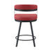 Crowley Swivel Counter Height Chair in Black/Red - 5565-24RD - FAMSA Furniture (TX)