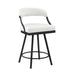 Crowley Swivel Counter Height Chair in Black/White - 5565-24WT - FAMSA Furniture (TX)