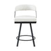 Crowley Swivel Counter Height Chair in Black/White - 5565-24WT - FAMSA Furniture (TX)