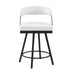 Crowley Swivel Counter Height Chair in Black/White - 5565-24WT - FAMSA Furniture (TX)