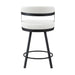 Crowley Swivel Counter Height Chair in Black/White - 5565-24WT - FAMSA Furniture (TX)