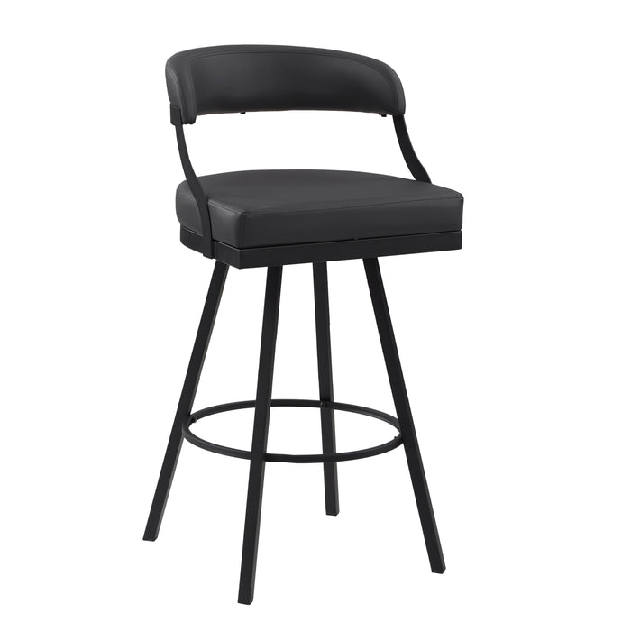 Crowley Swivel Pub Height Chair in Black - 5565-29BK - FAMSA Furniture (TX)