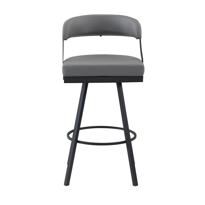 Crowley Swivel Pub Height Chair in Black/Gray - 5565-29GY - FAMSA Furniture (TX)