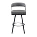 Crowley Swivel Pub Height Chair in Black/Gray - 5565-29GY - FAMSA Furniture (TX)