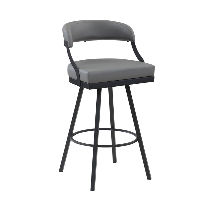 Crowley Swivel Pub Height Chair in Black/Gray - 5565-29GY - FAMSA Furniture (TX)
