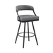 Crowley Swivel Pub Height Chair in Black/Gray - 5565-29GY - FAMSA Furniture (TX)