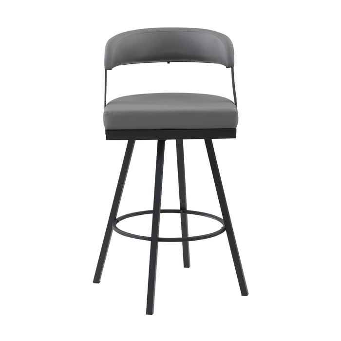 Crowley Swivel Pub Height Chair in Black/Gray - 5565-29GY - FAMSA Furniture (TX)