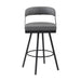 Crowley Swivel Pub Height Chair in Black/Gray - 5565-29GY - FAMSA Furniture (TX)