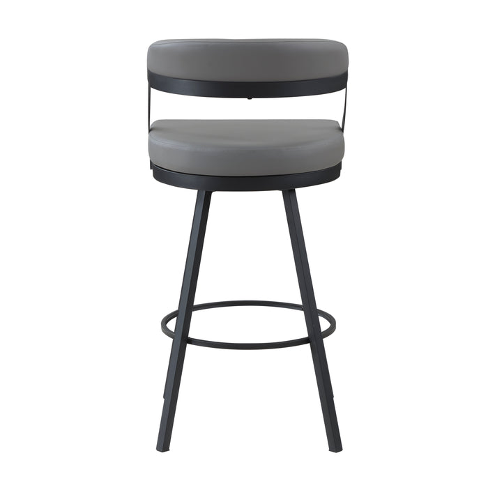 Crowley Swivel Pub Height Chair in Black/Gray - 5565-29GY - FAMSA Furniture (TX)