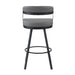 Crowley Swivel Pub Height Chair in Black/Gray - 5565-29GY - FAMSA Furniture (TX)