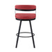 Crowley Swivel Pub Height Chair in Black/Red - 5565-29RD - FAMSA Furniture (TX)