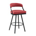 Crowley Swivel Pub Height Chair in Black/Red - 5565-29RD - FAMSA Furniture (TX)