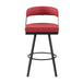 Crowley Swivel Pub Height Chair in Black/Red - 5565-29RD - FAMSA Furniture (TX)
