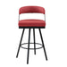 Crowley Swivel Pub Height Chair in Black/Red - 5565-29RD - FAMSA Furniture (TX)