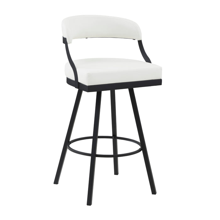 Crowley Swivel Pub Height Chair in Black/White - 5565-29WT - FAMSA Furniture (TX)