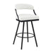 Crowley Swivel Pub Height Chair in Black/White - 5565-29WT - FAMSA Furniture (TX)