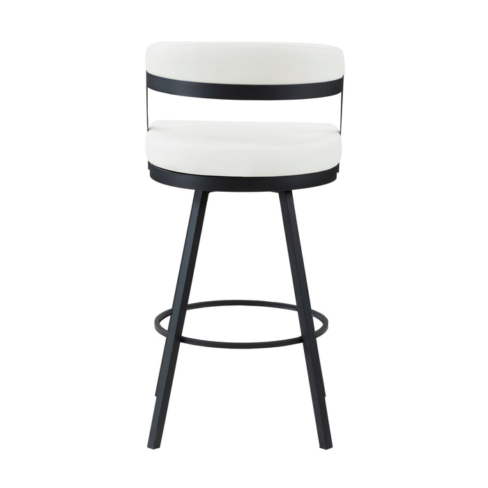 Crowley Swivel Pub Height Chair in Black/White - 5565-29WT - FAMSA Furniture (TX)
