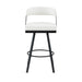 Crowley Swivel Pub Height Chair in Black/White - 5565-29WT - FAMSA Furniture (TX)