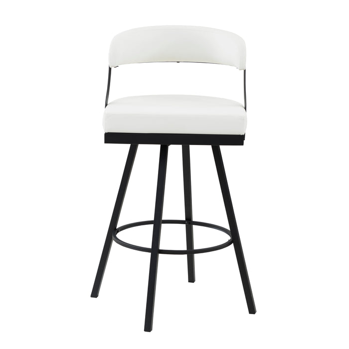 Crowley Swivel Pub Height Chair in Black/White - 5565-29WT - FAMSA Furniture (TX)