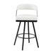 Crowley Swivel Pub Height Chair in Black/White - 5565-29WT - FAMSA Furniture (TX)