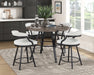 Crowley Swivel Counter Height Chair in Black/White - 5565-24WT - FAMSA Furniture (TX)