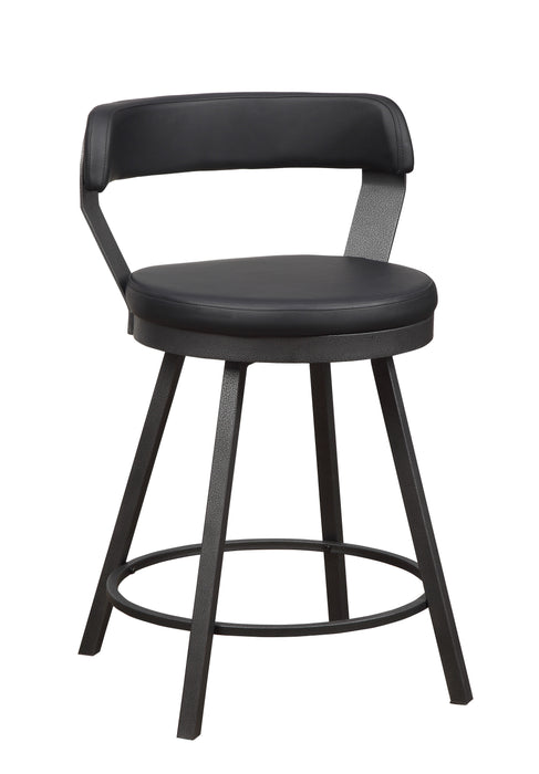 Appert Swivel Counter Height Chair, Black in Black/Gray - 5566-24BK - FAMSA Furniture (TX)