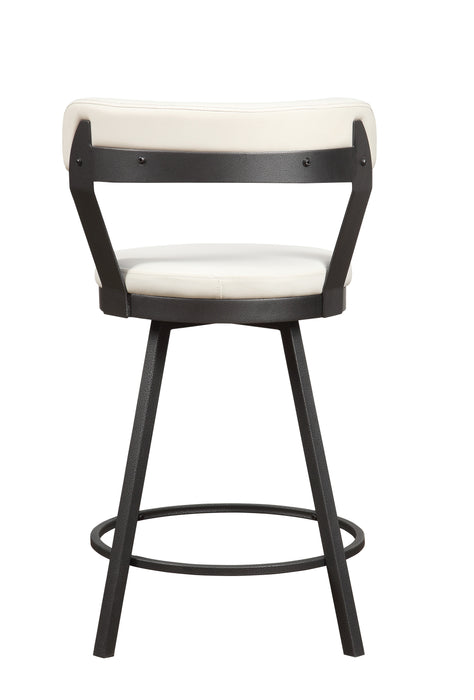Appert Swivel Counter Height Chair, White in White/Gray - 5566-24WT - FAMSA Furniture (TX)