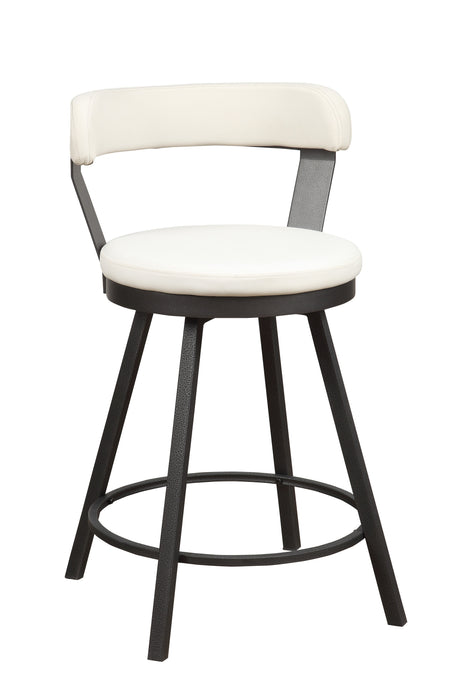 Appert Swivel Counter Height Chair, White in White/Gray - 5566-24WT - FAMSA Furniture (TX)