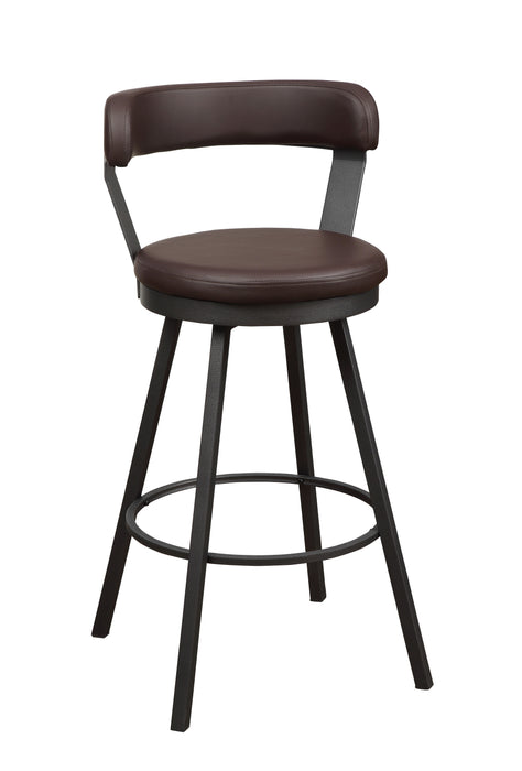 Appert Swivel Pub Height Chair, Brown in Gray/Brown - 5566-29BR - FAMSA Furniture (TX)