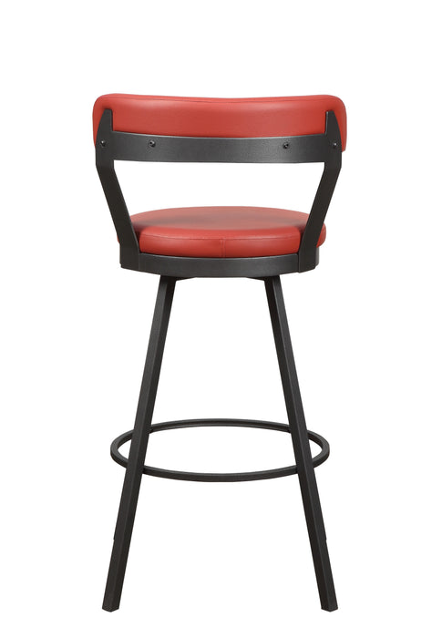 Appert Swivel Pub Height Chair, Red in Red/Gray - 5566-29RD - FAMSA Furniture (TX)