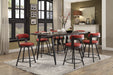 Appert Swivel Counter Height Chair, Red in Gray/Red - 5566-24RD - FAMSA Furniture (TX)