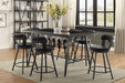 Appert (2)Counter Height Table, Glass Insert in Transparent/Gray/Brown - 5566-36* - FAMSA Furniture (TX)