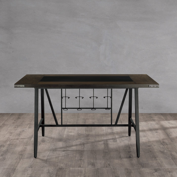 Appert (2)Counter Height Table, Glass Insert in Transparent/Gray/Brown - 5566-36* - FAMSA Furniture (TX)