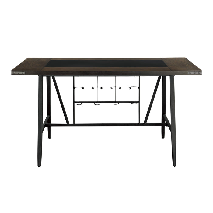 Appert (2)Counter Height Table, Glass Insert in Transparent/Gray/Brown - 5566-36* - FAMSA Furniture (TX)