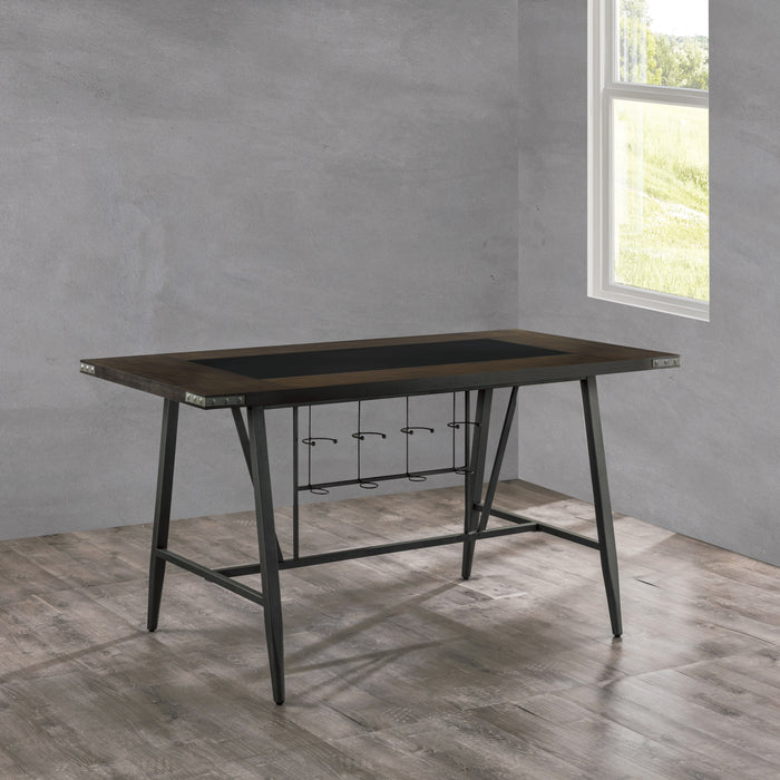 Appert (2)Counter Height Table, Glass Insert in Transparent/Gray/Brown - 5566-36* - FAMSA Furniture (TX)