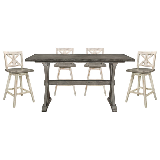 Amsonia 5pc Set (TB+4S) in Gray/White - 5602-36*5WT - FAMSA Furniture (TX)