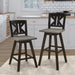 Amsonia Swivel Pub Height Chair in Black/Gray - 5602-29BKS1 - FAMSA Furniture (TX)